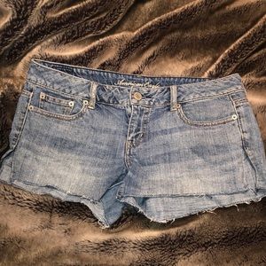 American Eagle Glitter Distressed Shorts Size 8!